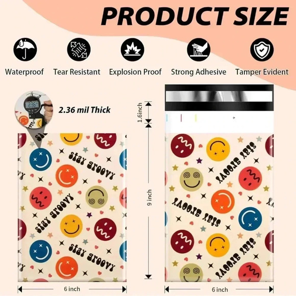 50 Poly Mailer 6x9 Inch 50 PCS - Shipping Bags for Clothing, Waterproof Tear - Picture 2 of 8
